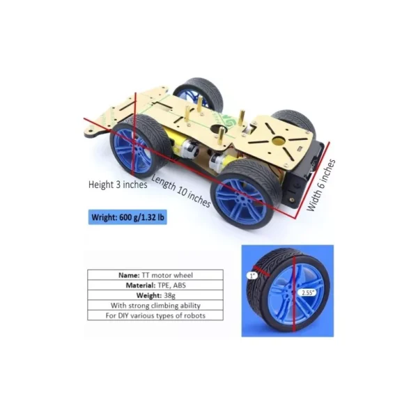 Kit robot châssis de voiture pour Raspberry Pi et Arduino – Image 2